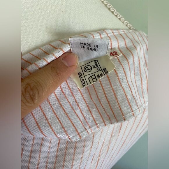 1980s Voluptuous Nautical Pink & White Dress - Picture 8 of 9